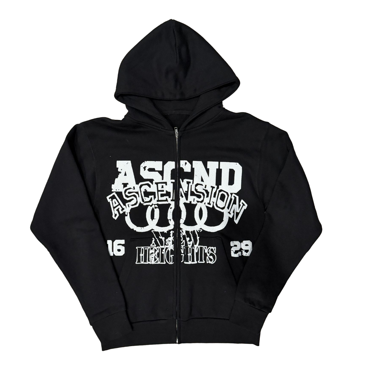 "NEW HEIGHTS" Zipup Hoodie (Puff Print)