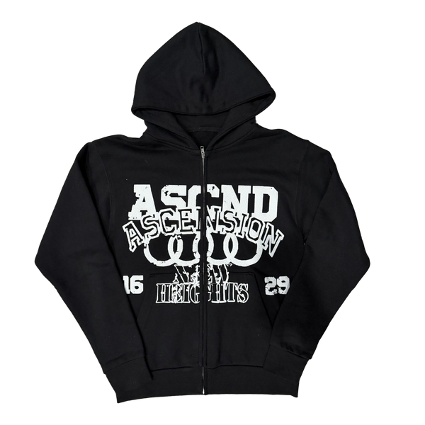 "NEW HEIGHTS" Zipup Hoodie (Puff Print)