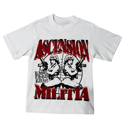 "ASCENSION MILITIA" CROPPED T-SHIRT