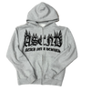 "ASCND FLAMES" Zip up Hoodie (Puff Print)
