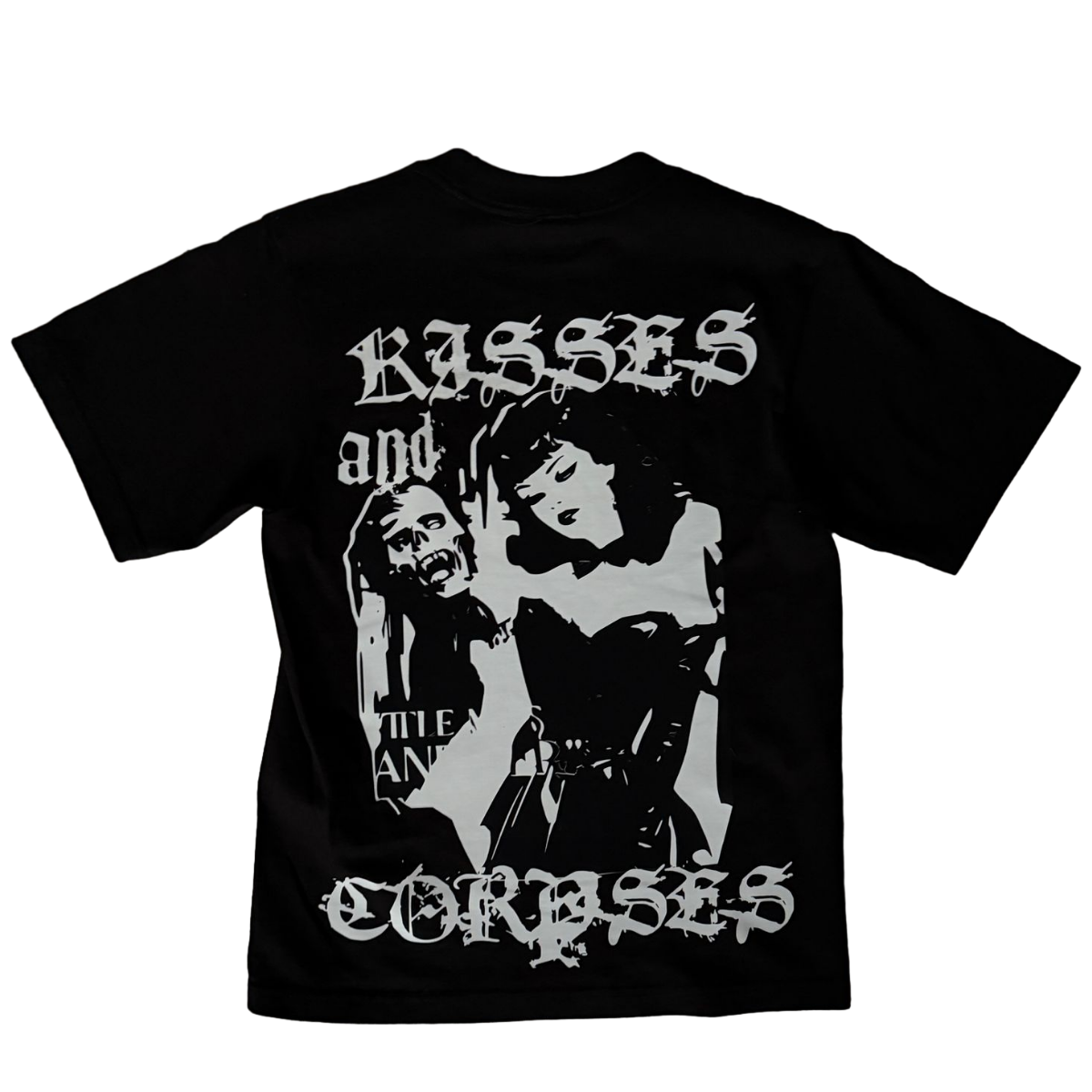 "KISSES & CORPSES" CROPPED T-SHIRT